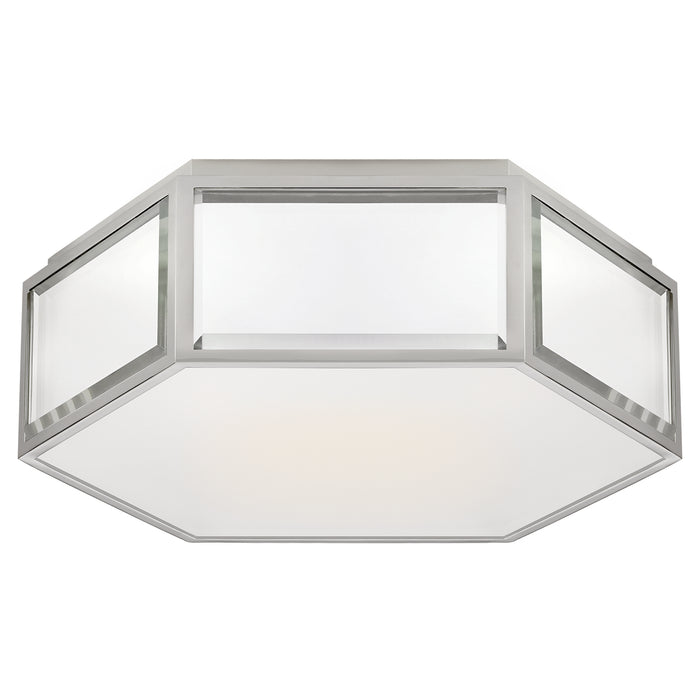 Bradford Two Light Flush Mount in Mirror and Polished Nickel