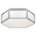 Bradford Two Light Flush Mount in Mirror and Polished Nickel
