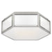 Bradford Two Light Flush Mount in Mirror and Polished Nickel