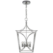 Cavanagh Small 4-Light Lantern Pendant in Polished Nickel