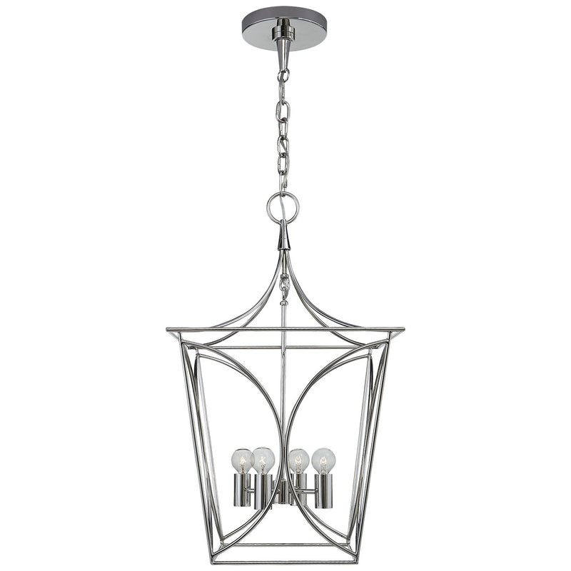 Cavanagh Small 4-Light Lantern Pendant in Polished Nickel