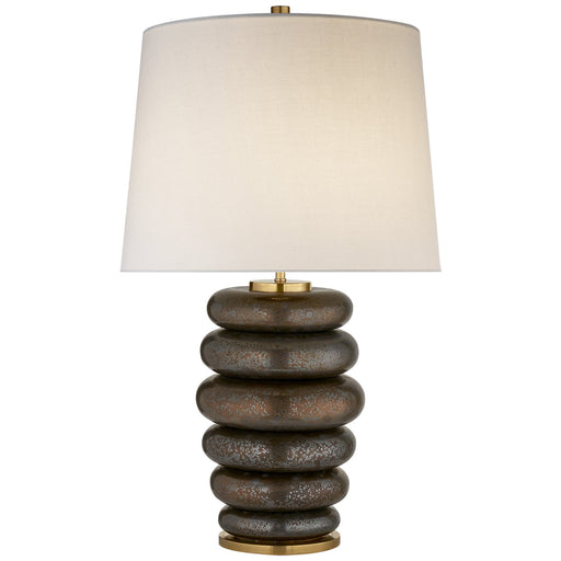 Phoebe Stacked Table Lamp in Crystal Bronze