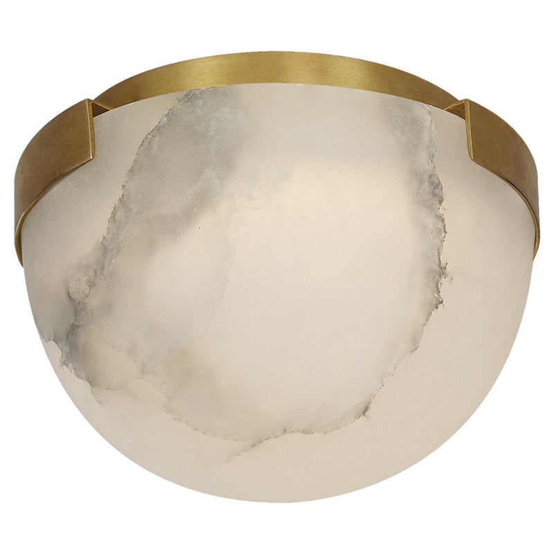 Melange 5" Solitaire Flush Mount in Antique-Burnished Brass