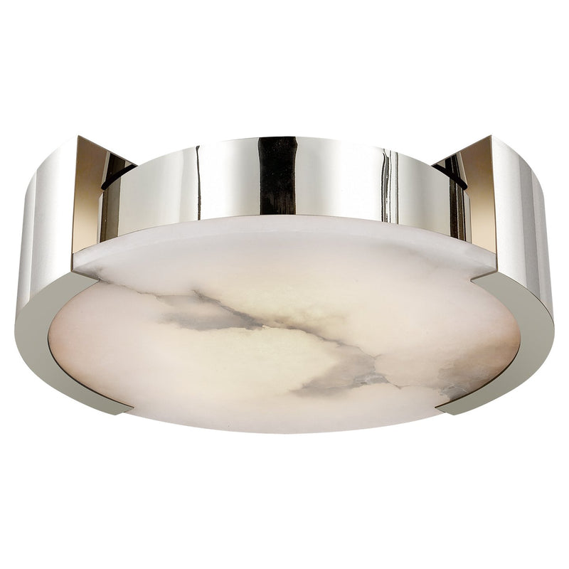 Melange Large 17" 2-Light Flush Mount in Polished Nickel