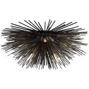 Strada Small 6-Light Flush Mount in Aged Iron