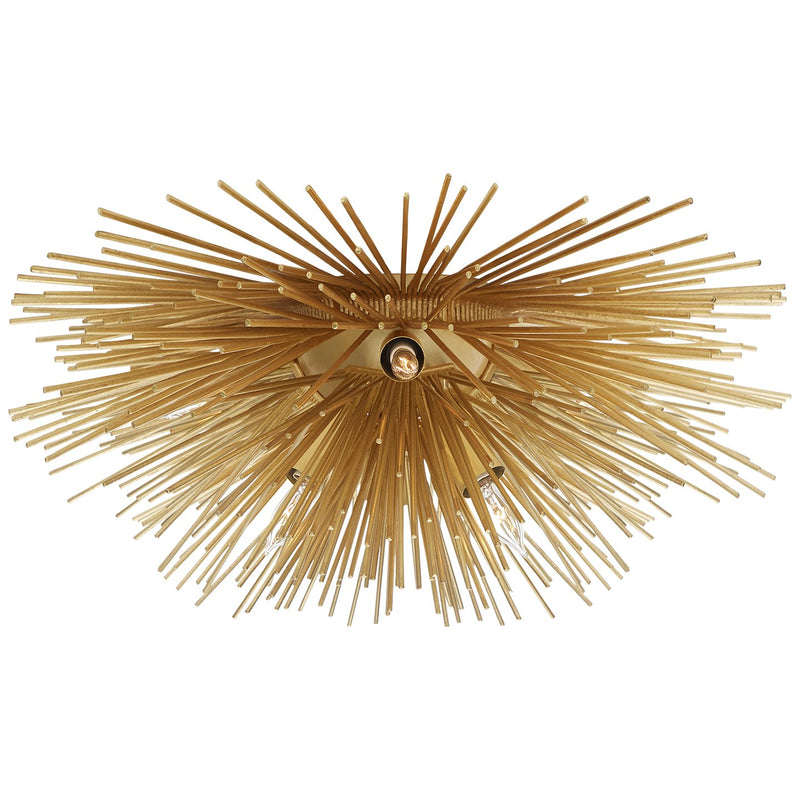 Strada Small 6-Light Flush Mount in Gild