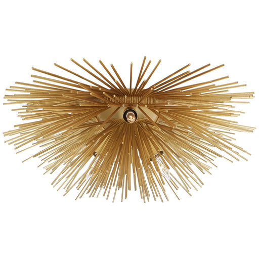 Strada Small 6-Light Flush Mount in Gild