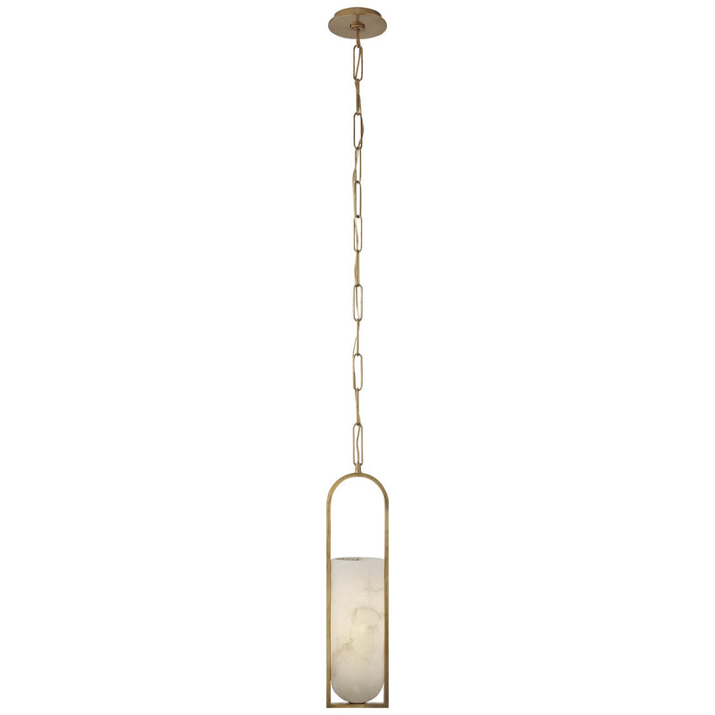 Melange Small Elongated Pendant in Antique-Burnished Brass