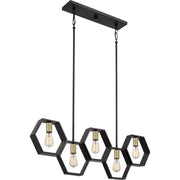 Bismarck 5-Light Island Light in Earth Black - Lamps Expo