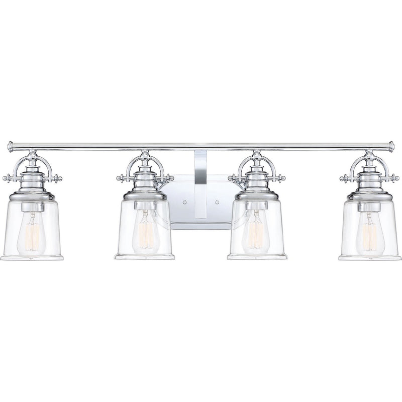 Grant 4-Light Bath Vanity Light in Polished Chrome