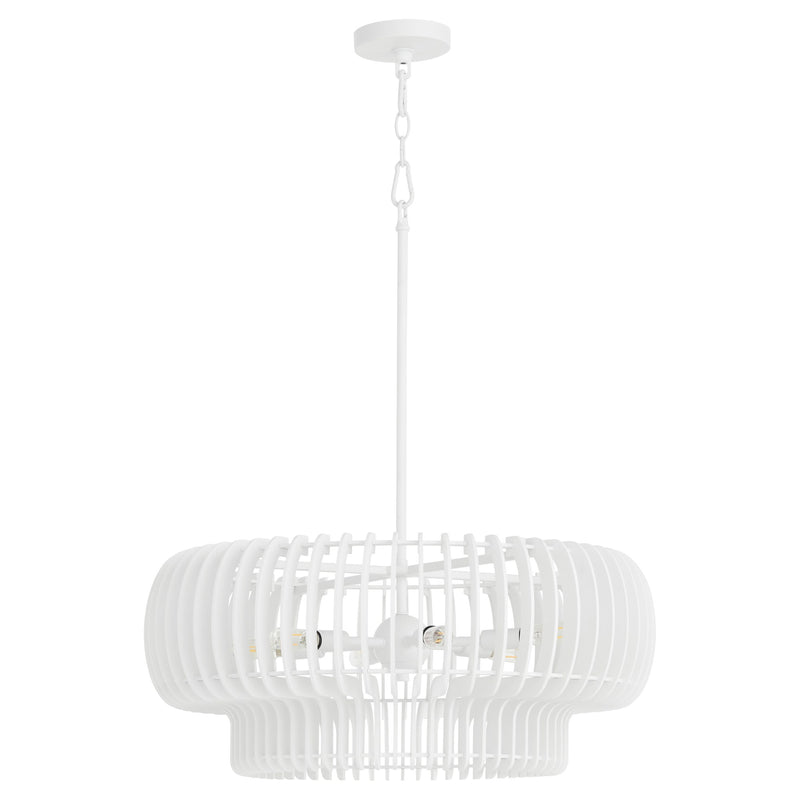 Harrelson 6 Light Pendant in Studio White