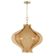 Monroe 3 Light Pendant in Aged Brass