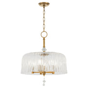 Meriam 5 Light Pendant in Brushed Brass