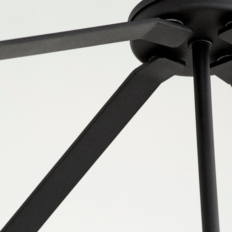 Transitional 4 Light Cage Chandelier in Textured Black