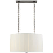 Perfect Pleat Four Light Pendant in Bronze