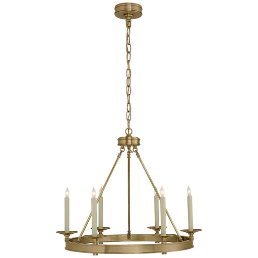 Launceton Small Ring 6-Light Chandelier in Antique-Burnished Brass