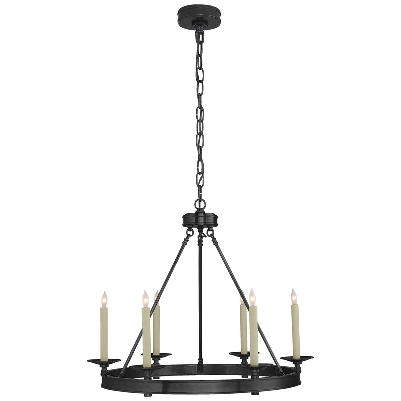 Launceton Small Ring 6-Light Chandelier in Bronze