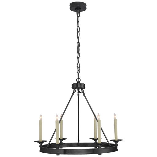 Launceton Small Ring 6-Light Chandelier in Bronze