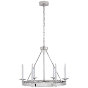 Launceton Six Light Chandelier in Polished Nickel