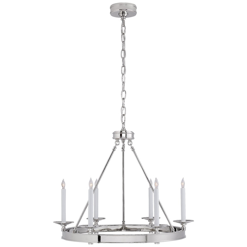 Launceton Small Ring 6-Light Chandelier in Polished Nickel