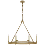 Launceton Six Light Chandelier in Antique-Burnished Brass