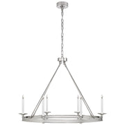 Launceton Six Light Chandelier in Polished Nickel