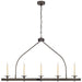Launceton Five Light Linear Pendant in Bronze