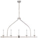 Launceton Five Light Linear Pendant in Polished Nickel