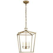 Darlana Medium 4-Light Lantern Chandelier in Antique-Burnished Brass