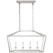 Darlana Four Light Lantern in Polished Nickel