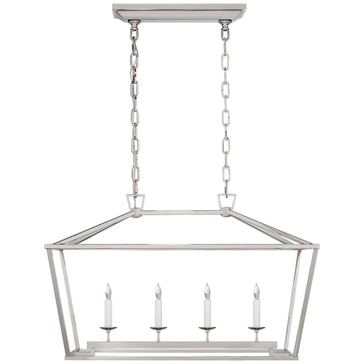 Darlana Four Light Lantern in Polished Nickel
