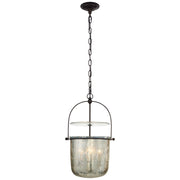 Lorford Small Smoke Bell 4-Light Lantern Pendant in Aged Iron