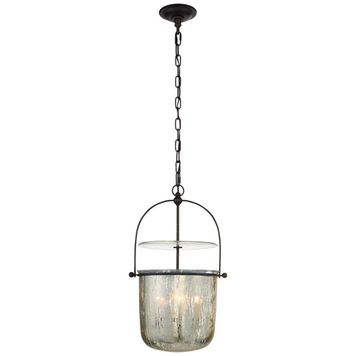 Lorford Small Smoke Bell 4-Light Lantern Pendant in Aged Iron