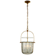 Lorford Small Smoke Bell 4-Light Lantern Pendant in Gilded Iron