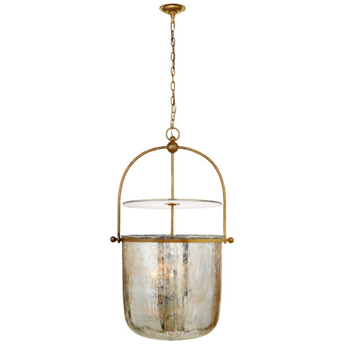 Lorford Four Light Lantern in Gilded Iron