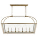 Riverside Seven Light Linear Pendant in Antique-Burnished Brass