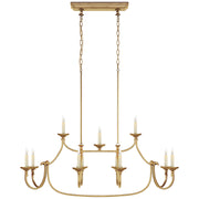 Flemish 11 Light Linear Pendant in Gilded Iron