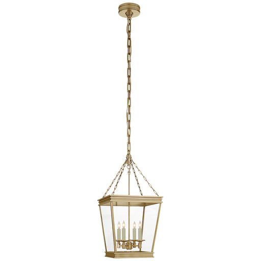 Launceton Four Light Lantern in Antique-Burnished Brass