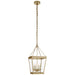 Launceton Four Light Lantern in Antique-Burnished Brass