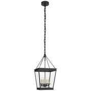 Launceton Small Square 4-Light Lantern Pendant in Bronze