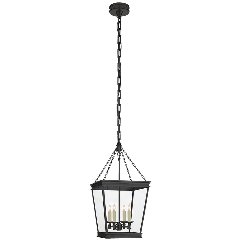 Launceton Small Square 4-Light Lantern Pendant in Bronze