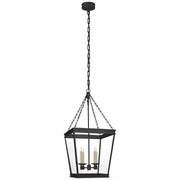 Launceton Medium Square 4-Light Lantern Pendant in Bronze