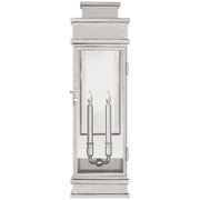 Linear Lantern Two Light Wall Lantern in Polished Nickel