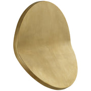Bend Large Round Outdoor Wall Sconce in Natural Brass