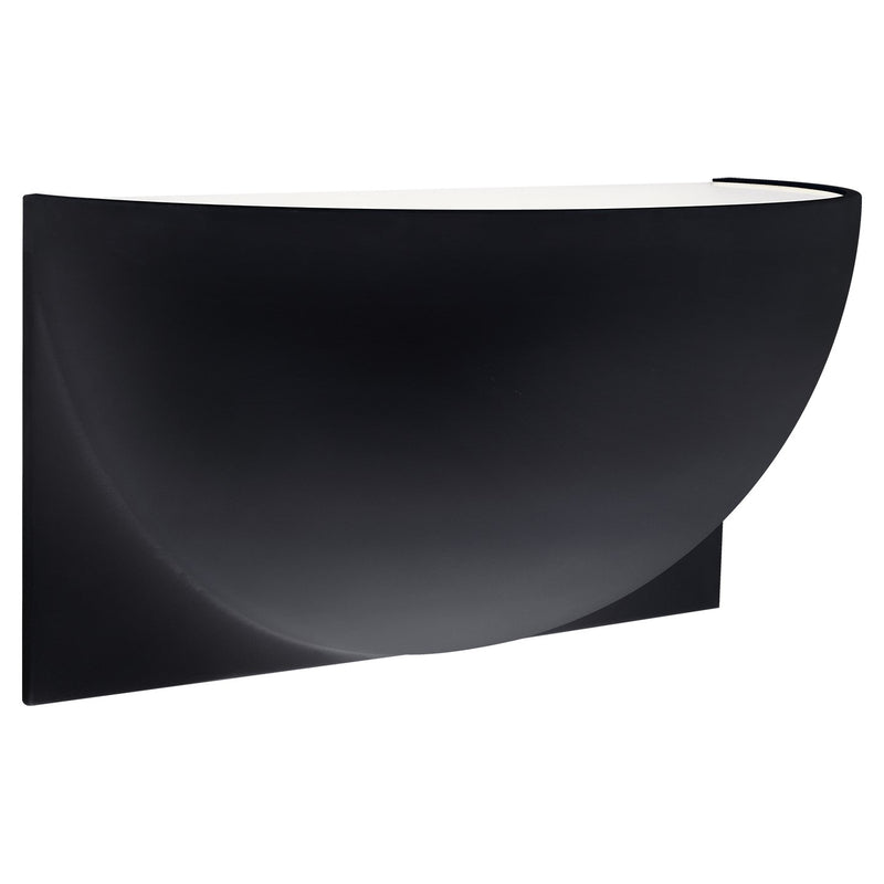 Quarter Sphere Small Up Light Wall Sconce in Matte Black