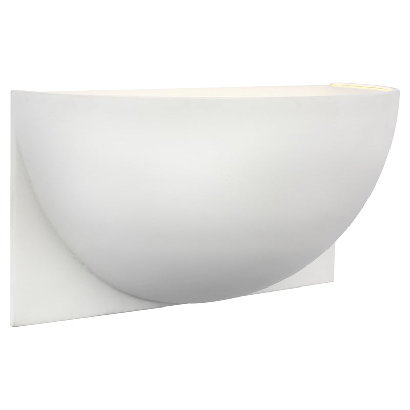 Quarter Sphere Small Up Light Wall Sconce in White