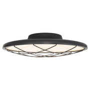 Dot 16" Caged Flush Mount in Matte Black