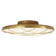Dot 16" Caged Flush Mount in Natural Brass