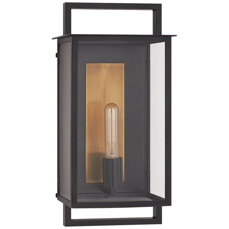 Halle Medium Outdoor Wall Lantern in Aged Iron