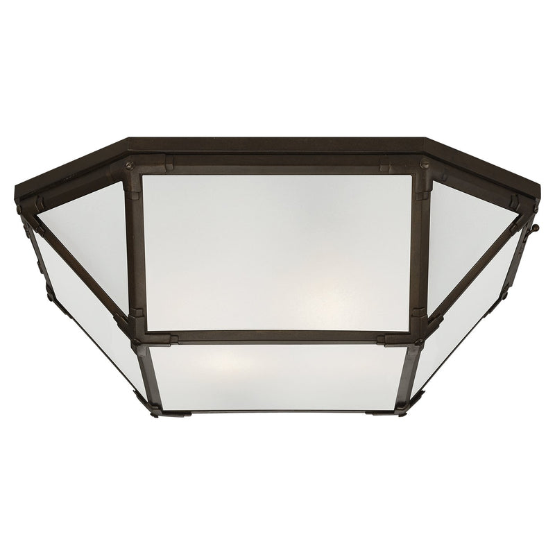 Morris Large 20" 4-Light Flush Mount in Antique Zinc
